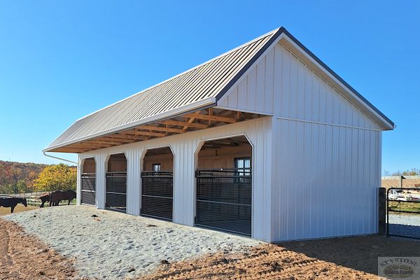 Custom Built Run In Barn with High Walls